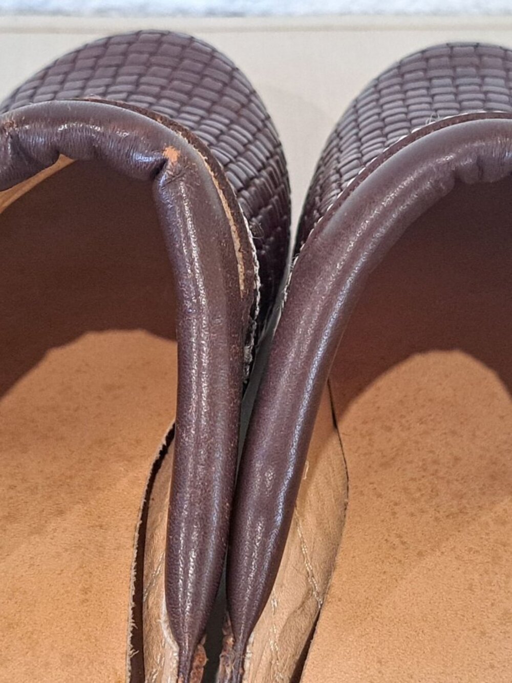 Justin Clogs Brown Leather Woven Mule Shoes Silver Buckle Leather Women 7.5 8 - Picture 12 of 12